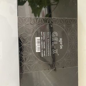 Apres gel-x nail extensions natural square short